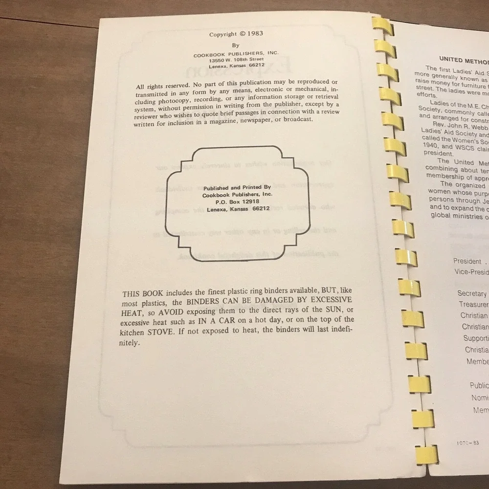Fine Fare Cookbook First United Methodist Women Broken Arrow OK 1983 Spiral